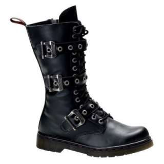  MENS Gothic Boots Combat Boot Style Calf Boot Buckles 