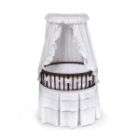   Elite Oval Bassinet With White Eyelet Bedding, 32x25x53.5 (Inches