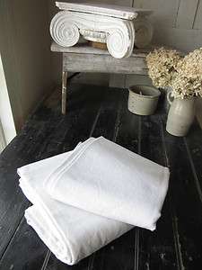 Vintage French linen sheets upholstery slipcover curtain fabric 2 