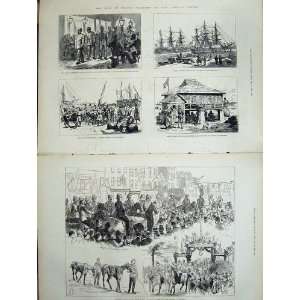  War Egypt 1882 Port Said Ship Tourmaline Guards Windsor 