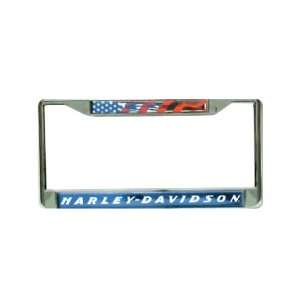 Harley Davidson   License Plate Frame American Flag by Harley Davidson 