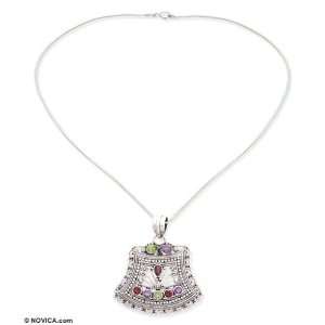  Peridot and amethyst necklace, Treasure Chest 15.8 L Jewelry