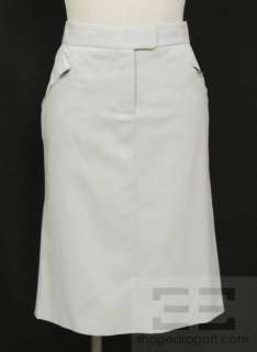   McCartney 2 Piece Light Grey Seamed Jacket & Skirt Suit Size 44  