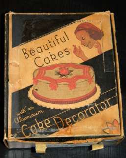 Vintage Beautiful Cakes with Aluminum Cake Decorator  