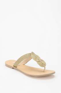 Ecote Shimmery Knot Thong Sandal   Urban Outfitters