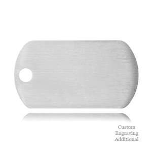   Silver Engravable Posh Mommy Little Dude Polished Dog Tag   38 x 21mm