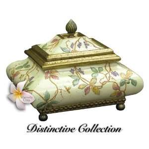Rosetta Hand Painted Floral Wood Cremation Urn 