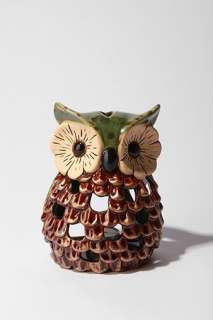 UrbanOutfitters  Ceramic Bright Eyed Owl Tea Candle Holder