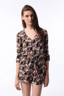 UrbanOutfitters  Lucca Couture 3/4 Sleeve Surplice Romper