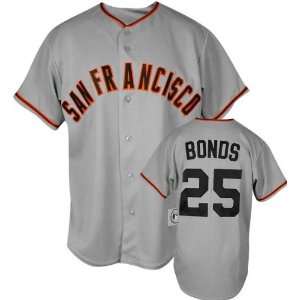  Barry Bonds Majestic MLB Road Grey Replica San Francisco 