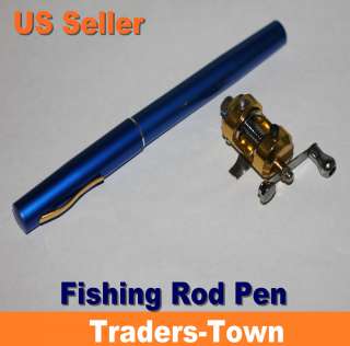 Mini Pocket Aluminum Alloy Fishing Fish Pen Rod Pole  