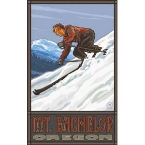   Bachelor Oregon Downhill Skier Man Artwork by Paul A Lanquist, 11 Inch
