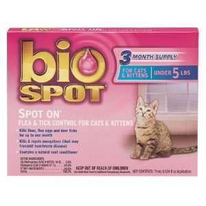   Bio Spot Spot On for Cats under 5 lbs., 3 Month Supply