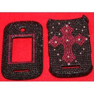  NEW Motorola WX400/ Rambler Bejeweled Pink and Black case 