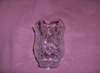 Vintage Pressed Glass Crystal Miniature Pineapple Vases  