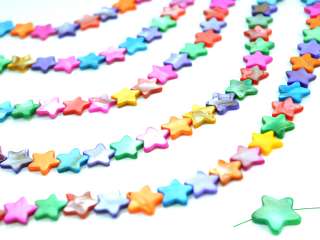 Bulk Huge Lot of 110 Mixed Color Star MOP Beads 15mm  