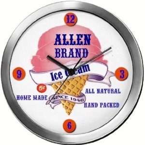  ALLEN 14 Inch Ice Cream Metal Clock Quartz Movement 
