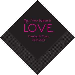 Wedding Favors All You Need is Love. Printed Napkins   Set 
