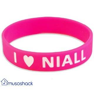 Hot Pink I Love Niall Horan 1 Direction Silicone Wristband, One 