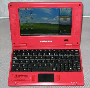 SYLVANIA NETBOOK RED SYNET07526 R Z TESTED WORKING WIRELESS MOBILE 