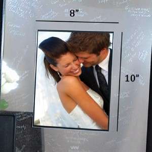 Signature Picture Frame with Engraved Photo Mat Wedding  