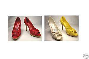   toe platform pumps 4.5 inch high heel womens shoes knotted faux silk