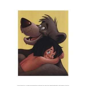  Mowgli and Baloo Imagine a Friendship   Poster by Walt Disney 
