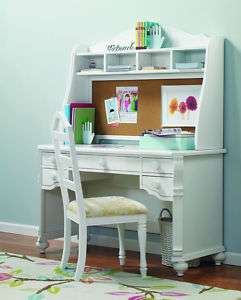 Youth White Desk and Hutch Set  