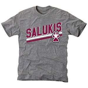 Southern Illinois Salukis Rising Bar Tri Blend T Shirt   Ash