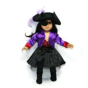 18 Inch Doll Clothes/clothing Fits American Girl   Jezebel 6pcs Pirate 
