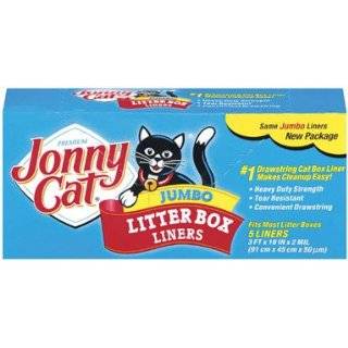JONNY CAT Jumbo Litter Box Drawstring Liner   5 Ct
