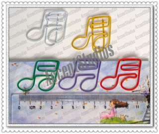 50 Cute Shaped Paper Clips Bookmark Paperclips Music 16  