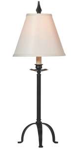 NEW 25 1/2 Inch H Black TABLE LAMP Beige Fabric Shade  