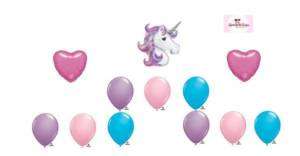 Rainbow UNICORN Heart Balloon Set Birthday Party Lot  