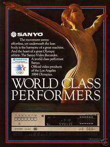 NICE 1982 SANYO VCR~1984 OLYMPICS LOS ANGELES~Print Ad  