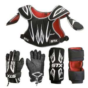    STX Stinger Pads Black XXS Lacrosse Starter Kits