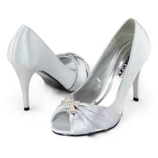 Womens rose gold satin bridesmaid wedding shoes US 6 10  