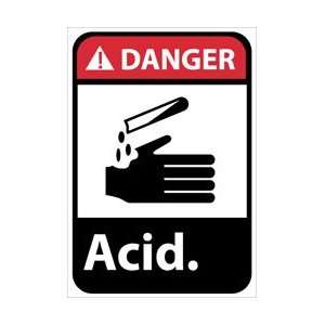 DGA34RB   Danger, Acid, 14 X 10, .050 Rigid Plastic  