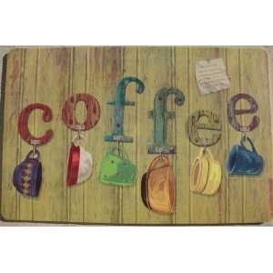  Stain Proof Soft Foam Cushion Mat with Coffee & Cups 