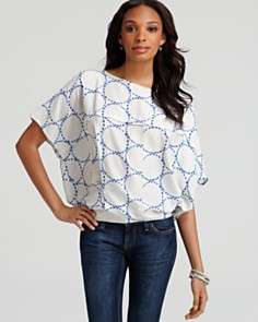 DIANE von FURSTENBERG Top   Landy Pebbled Habotai