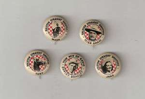 Complete Set of Tom Mix Code Pinback Buttons   Pins  