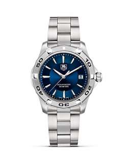 TAG Heuer Aquaracer Quartz Watch with Blue Dial and Steel Bracelet 