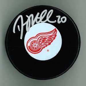 Drew Miller Autographed Detroit Red Wings Hockey Puck  