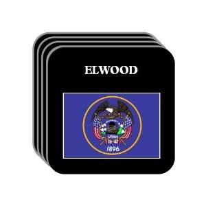  US State Flag   ELWOOD, Utah (UT) Set of 4 Mini Mousepad 