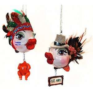  Katherines Collection Harvest Kissing Fish Ornament Set of 