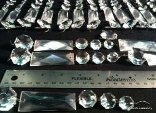   Vintage Chandelier Crystal Glass Prisms for Replacement Parts  