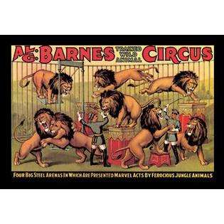 Buyenlarge Al G. Barnes Trained Wild Animal Circus 12x18 Giclee On 