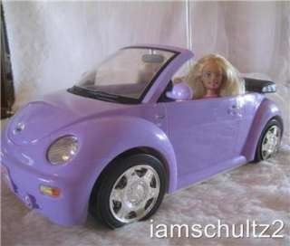 Purple Barbie Volkswagen Rabbit Beetle Convertible Car  