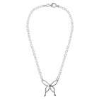 Gem Avenue Polish Finish Sterling Silver Chain Butterfly Pendant 