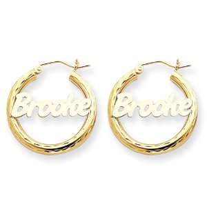  10k D/C Tube Earrings Brooke Jewelry